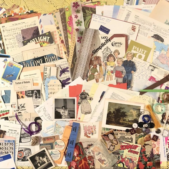 Paper Pack 100+ Vintage Scrapbook Craft Rare Finds - Picture 5 of 7